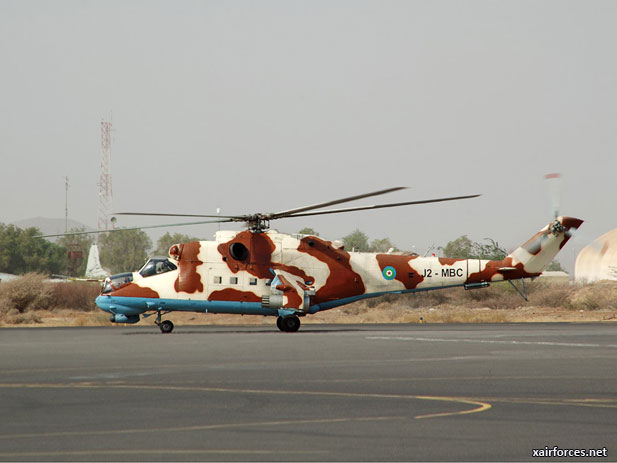 Djibouti Air Force Mil Mi-24P Hind-E